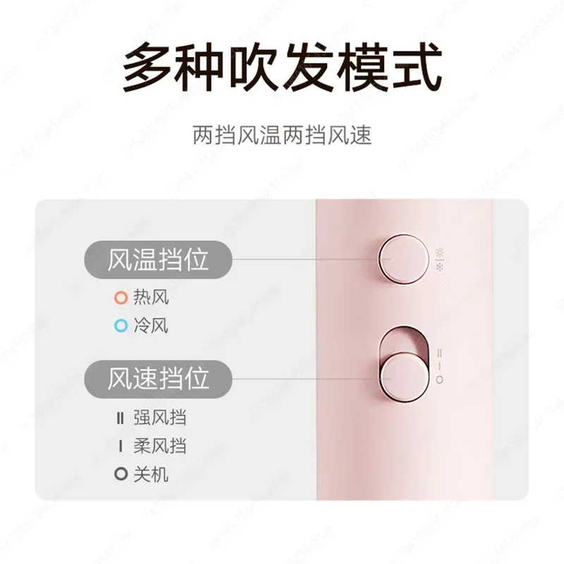 XIAOMI MIJIA Portable Anion Hair Dryer H101 1600W Quick Dry Professional Travel Foldable 50 Million Negative Ions Hair Care