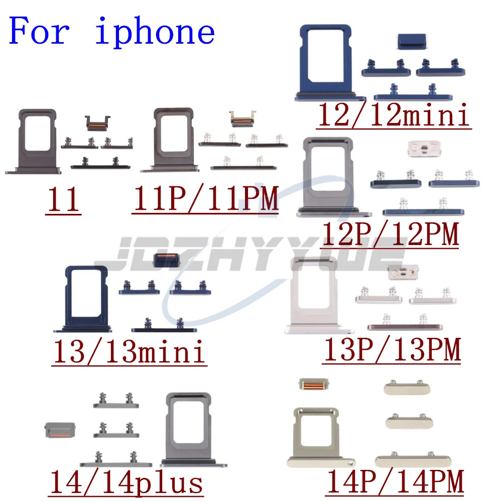 10Set Single Dual SIM Card Trays Slot Holder Side Key Volume Power On 10set-single-dual-sim-card-trays-slot-holder-side-key-volume-power-on