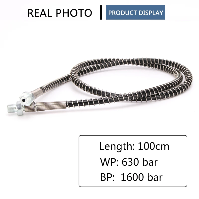 Nylon Hose Air Pump Parts 100cm High-Pressure M10x1 Thread 40Mpa 400Bar 6000psi PCP Pneumatics Air Refilling Spring Wrapped Air Pumps
