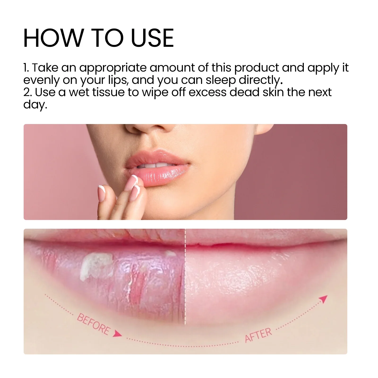 EELHOE Sleeping Lip Mask Moisturizing & Nourishing Exfoliating Dead Skin Fade Lip Lines Night Lip Care Product 20g - Image 3