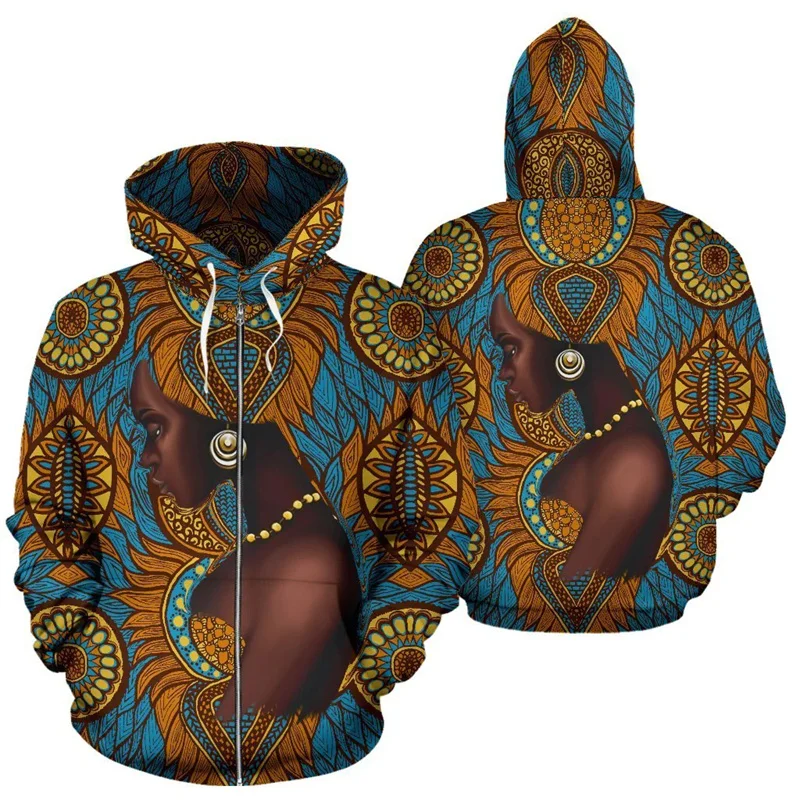 Sudadera con capucha y estampado 3D de león africano personalizado para hombre y mujer, estilo afroamericano, de gran tamaño