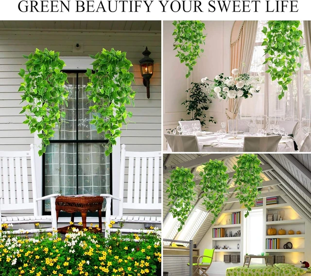 2Pcs Artificial Hanging Plants 3.6ft Fake Ivy Vines, for Kitchen Garden -  AliExpress