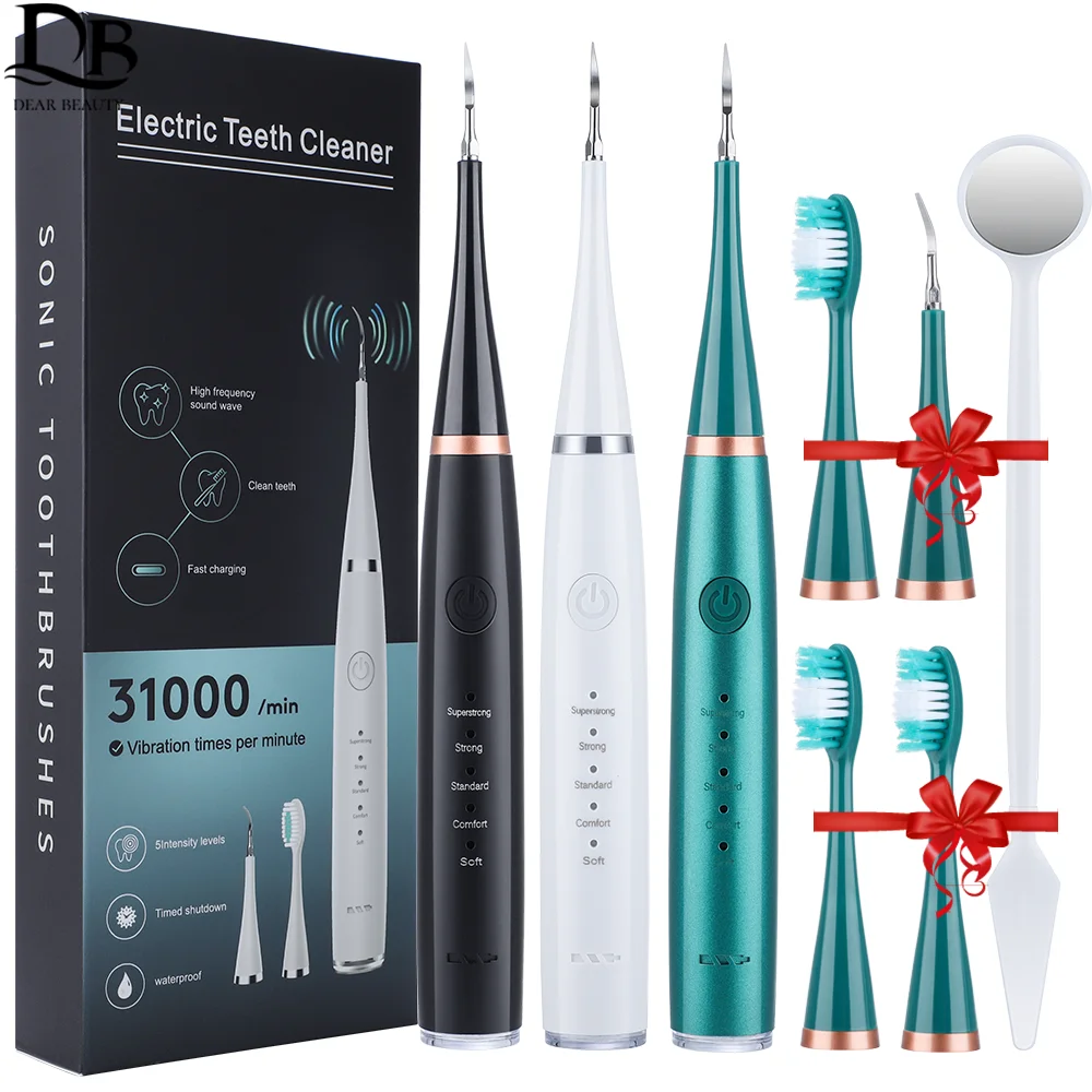 Electric Dental Calculus Remover Dental Cleaning Device Teeth Cleaner Tooth Whitening Irrigator Remove Tartar Scaler Teeth Care Oral Irrigator Dental Cleaner Dental Scaler