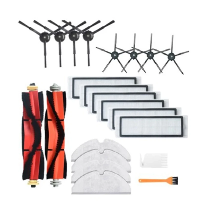 

22 шт., запасные части для робота-электрического пылесоса, аксессуары, комплекты тканевых фильтров для швабры с боковой щеткой