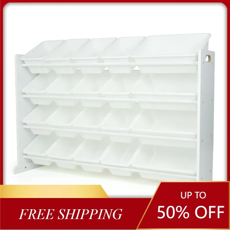 

Humble Crew Cambridge Extra Large Toy Storage Organizer with 20 Storage Bins, White