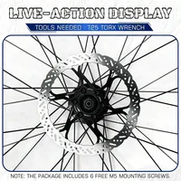 Disques de frein BUCKLOS pour vélo, 140 mm, 160 mm, 180 mm, 203 mm, ultralégers, pour vélo de route et VTT, freins à disque hydrauliques avec 6 boulons 5