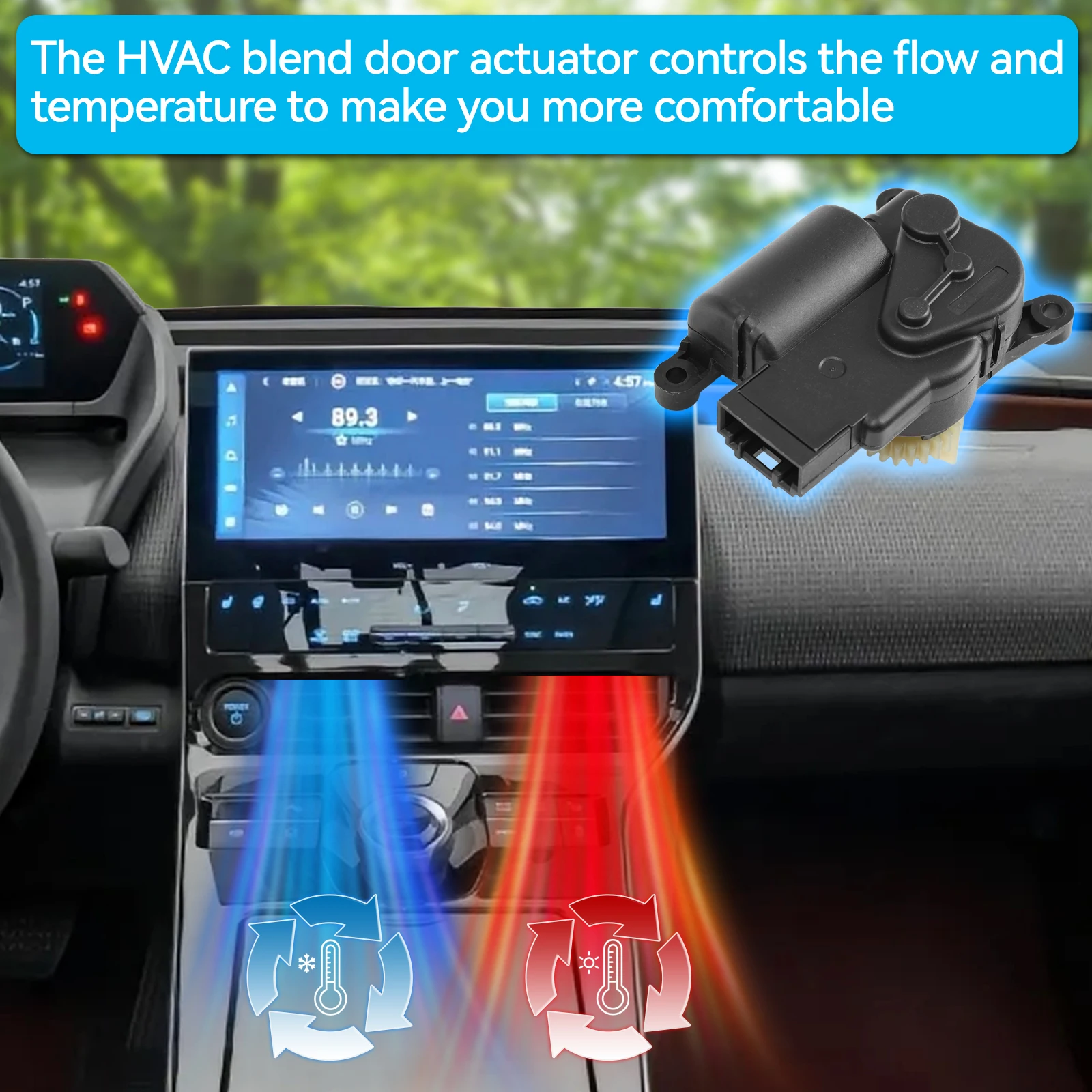 HVAC Heater Blend Door Actuator For VW Crafter Golf Tiguan Seat Ateca Audi A2 A3 TT Roadster Skoda Octavia 5Q0907511K V10771088