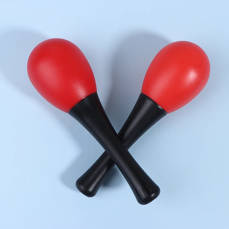 Dual Set of Plastic Maracas Shakers - Vibrant Percussion Instruments for Music Events and Fun Activities