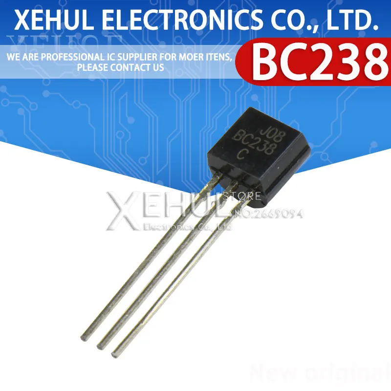 50pcs BC237A BC237B BC237C BC238A BC238B BC238C BC237 BC238 Transistor TO-92 Triode Transistor bjt transistor transistors kit