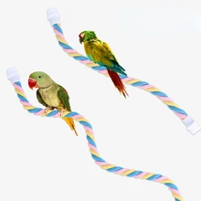  Parrot Climbing Cotton Rope Bird Standing Bar Pet Toy Bird Stand Pole for Bird Cage Pet Accessories 