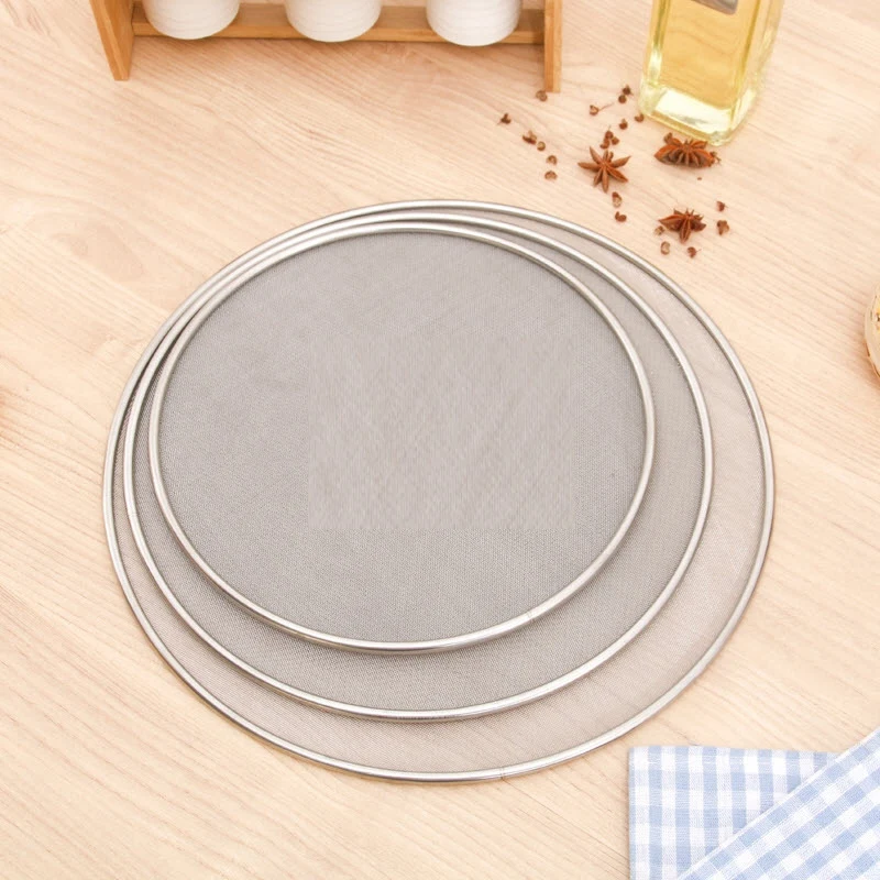 Air Fryer Accessories Stainless Steel Oil Splatter Screen Anti Grease Splash Scald Proof Frying Pan Cover Oil Net 19CM