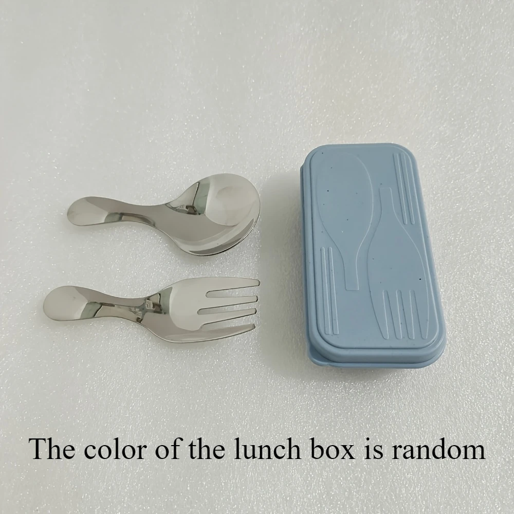 1 Set of mini outdoor portable spoon and fork tableware, cooking utensils, household dining spoons, dessert spoons, fruit forks