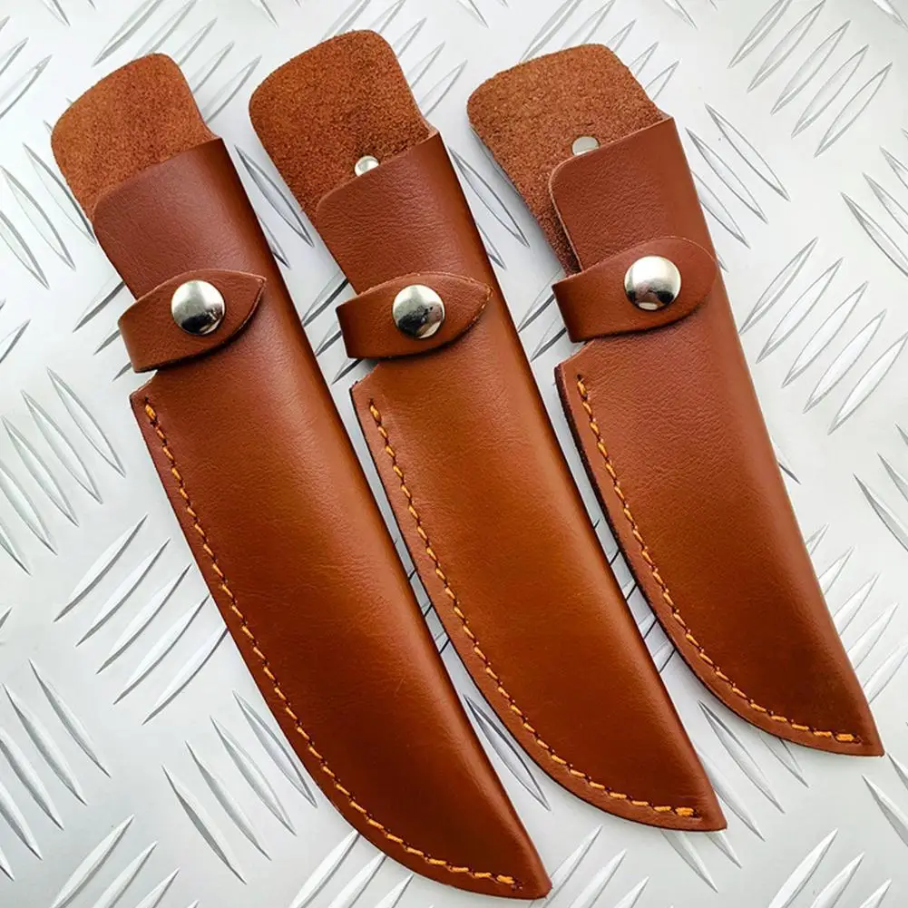 

Small Straight Knife Scabbard Holster Outdoor Hunt Multi Knife Carry Cowhide Scabbard Sheath Holster Sheath Leather Z8C6