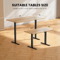 Electric Stand up Desk Frame Height Adjustable Table Legs Sit Stand Desk Frame Up to 47.2" Ergonomic Standing Desk 2