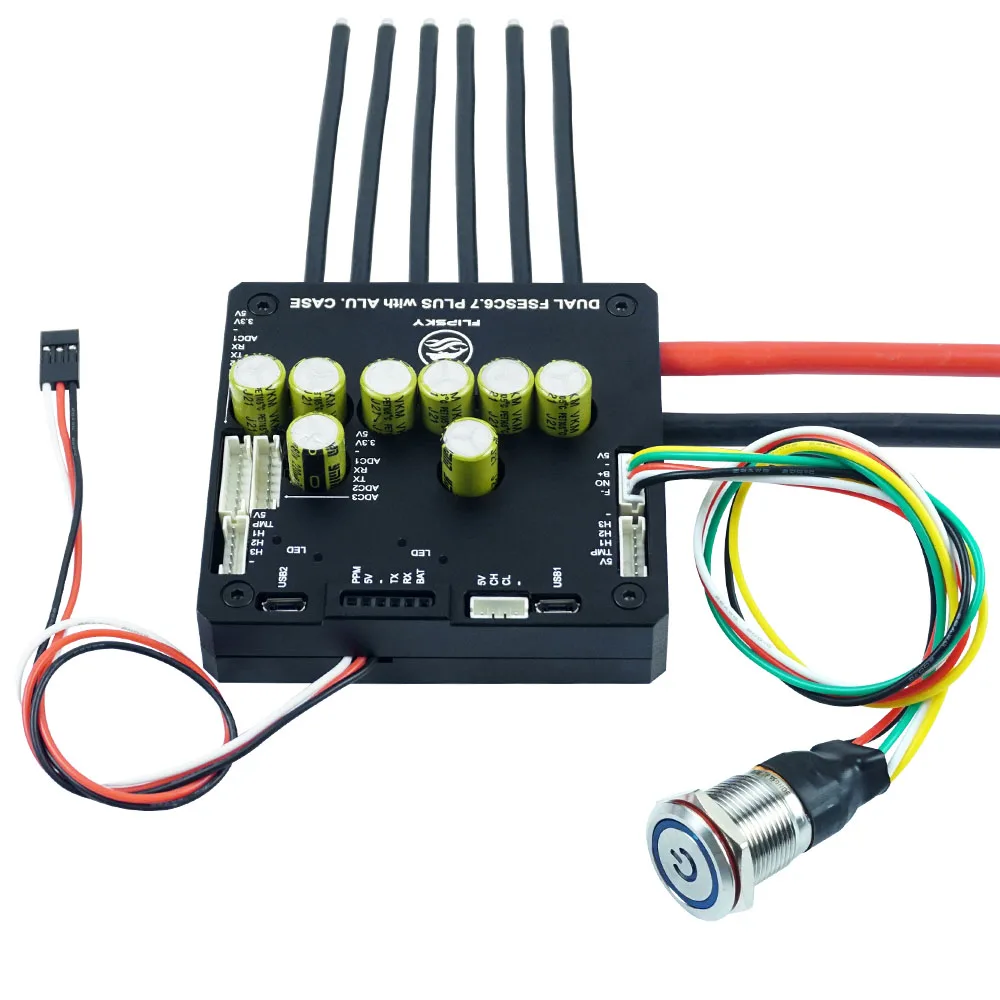 Dual FSESC6.7 Plus With Aluminum CASE based on VESC6 Electric Long Board Speed Controller 100A 12s Skateboard ESC FLIPSKY
