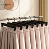Home Frosted Plastic Trouser Rack Strong Seamless Clip Hangers To Dry Clothes Hangers for Clothes Home Storage & Organization 2