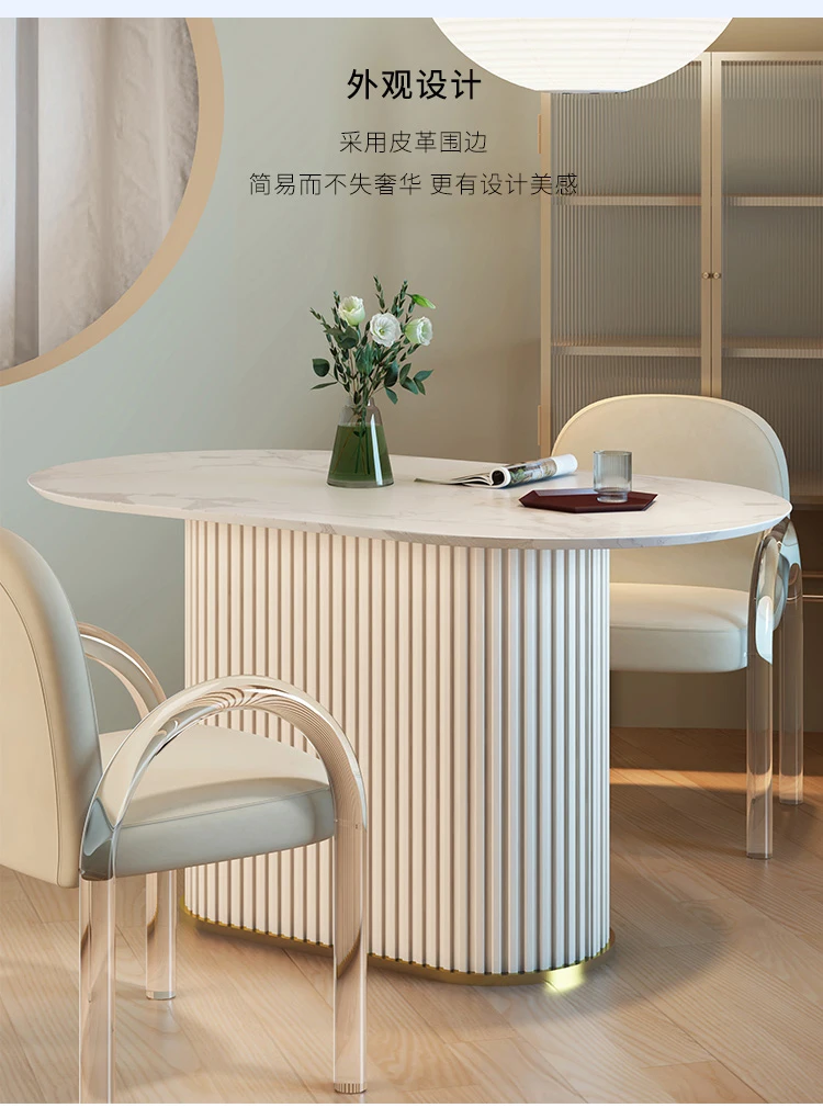 Description Picture 5 of itemCenter Console Dining Table Restaurant Mobile Stone 4 Chairs Kitchen Table Appoint Lounge Mesa De Jantar Kitchen Furniture