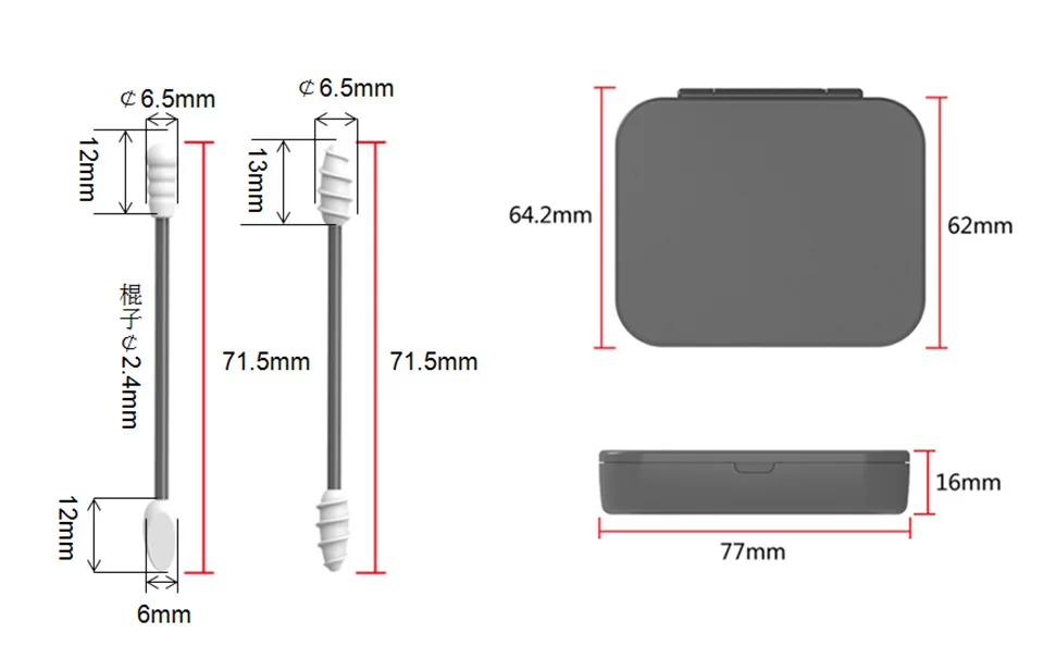 2-4Pcs Reusable Swabs Ear Cleaning Stick for Makeup Application Cleaning Double-headed Spiral Swab Ear Cleaner Swabs Care Tools