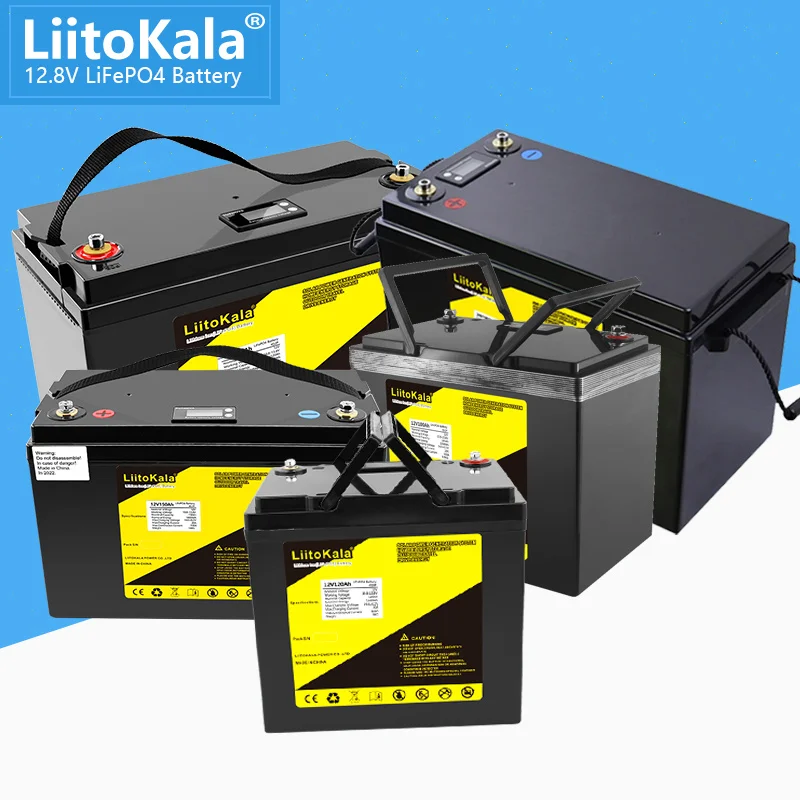 Liitokala 12V 200Ah 300Ah Lifepo4 Batteria 100Ah 120Ah 150Ah Camper Impermeabile Golf Cart Batteria Off-Road Off-Grid Energia Solare