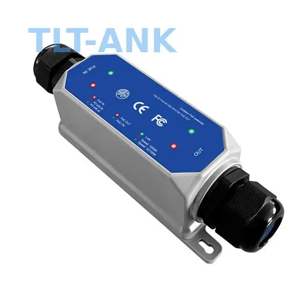 IP67 방수 야외용 1입력 1출력 기가비트 POE 리피터 30W POE+ 연장기