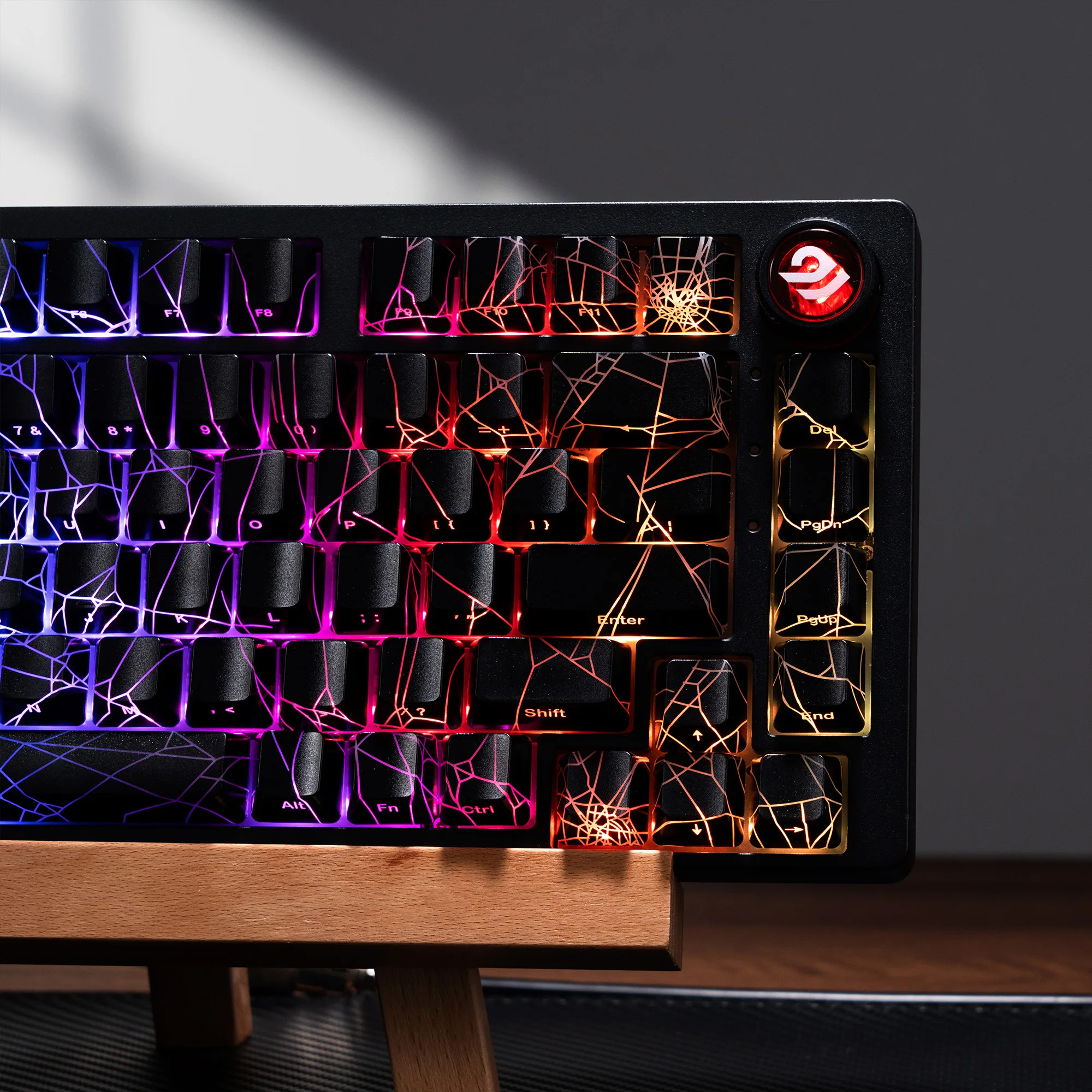 XVX Spider Web Version Pattern Shine Through OEM Profile IMD-Tech Keycap Set Black Keycaps( only keycaps)118 Keys 7 Sc8788f527189406d9b3122b78196c52dZ