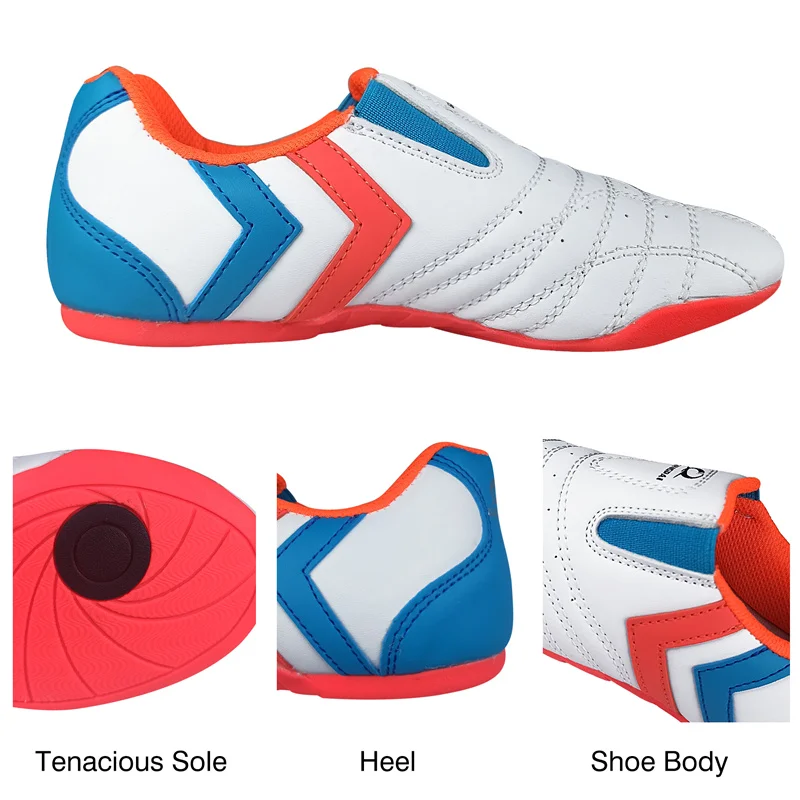 Chinese Wushu Shoes Tai Chi Shoes PU Leather Kungfu Taiji Practice for Men/Women Taekwondo Sport Sneaker Tae Kwon Do