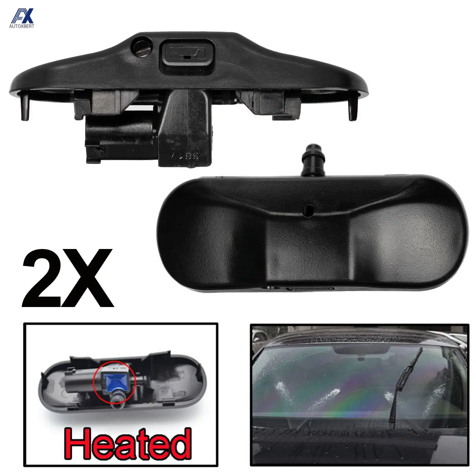2 Ugelli Lavavetri Anteriore Per Auto – Sostituzione Tergicristallo Compatibile Con Audi A3, A4, A5, A6, A7, A8, Q3, Q5, Q7, TT (2006-2020)