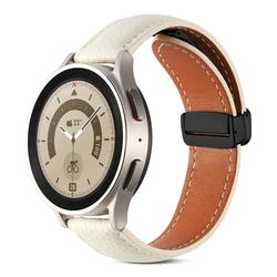 Magnetic Leather Watch Strap, 18mm/22mm - Premium Design - Honor GS Pro (White)