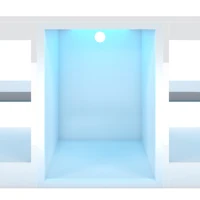 63" LED TV Stand for Televisions up to 70In, TV Cabinet with Adjustable Glass Storage Shelves, Modern LED Entertainment Center 5