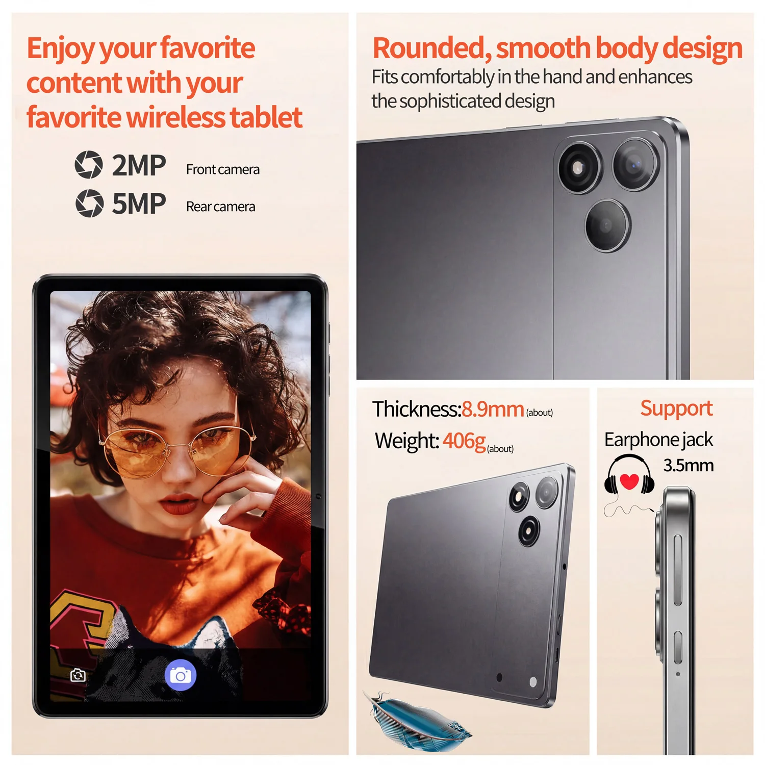 키즈 태블릿 9인치 안드로이드13, 4GB 램 64GB 롬 1TB 확장 가능 6000mAh 8코어 와이파이 블루투스 어린이 선물 키즈 소프트웨어