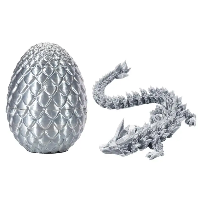 

3D Dragon Egg 3D Printed Dragon Fidget Toy Home Office Decor Desk Toy For Boys Kids Decorative Easter Egg Fillers