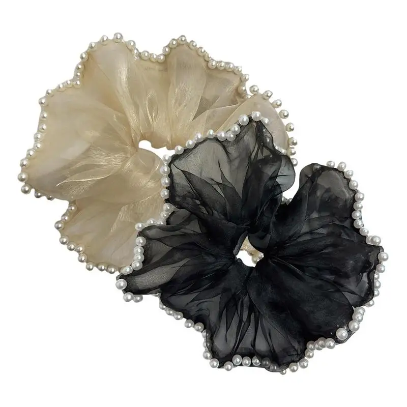 

Scrunchie Women XL Fluffy Oversized Scrunchies Versatile Manual Mesh Summer Sweet Hair Accessories For Shopping Parties Work