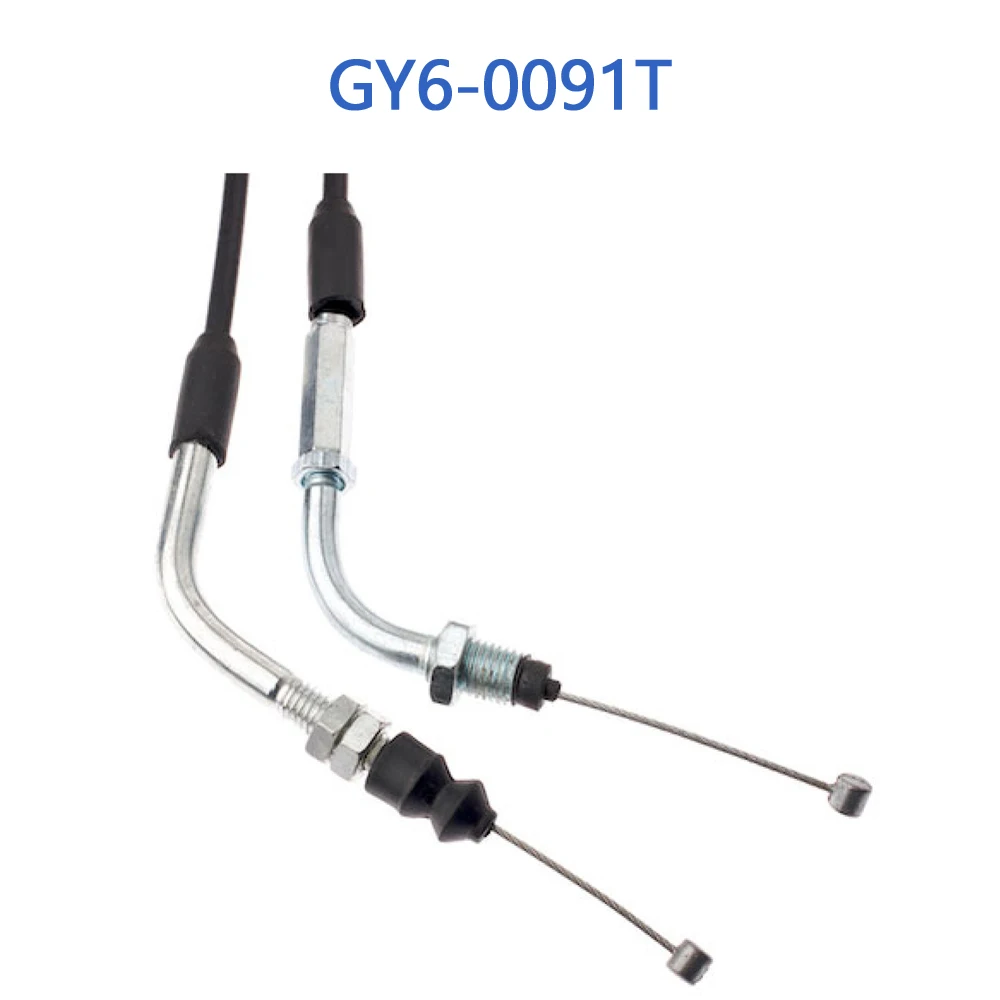 GY6-0091T Throttle Cable w/o Lock Slice For GY6 125cc 150cc Chinese Scooter Moped 152QMI 157QMJ Engine