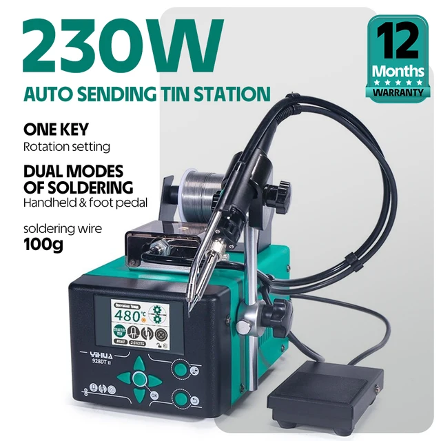 YIHUA 928DT-II 230W מחשב ריתוך אוטומטי שלח תחנת ריתוך מהירה לחימום מהיר מנוחת רגל מכונת ריתוך 1