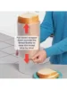 Bread boxes Plastic bread containers for bread storage on kitchen counters, high mask protectors, sandwich holders 5
