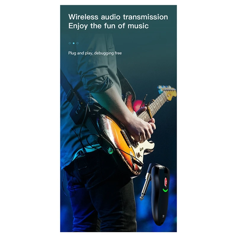 Wireless System Audio 09T Transmitter Receiver Pickup USB Rechargeable Wireless System For Electric Guitar Bass