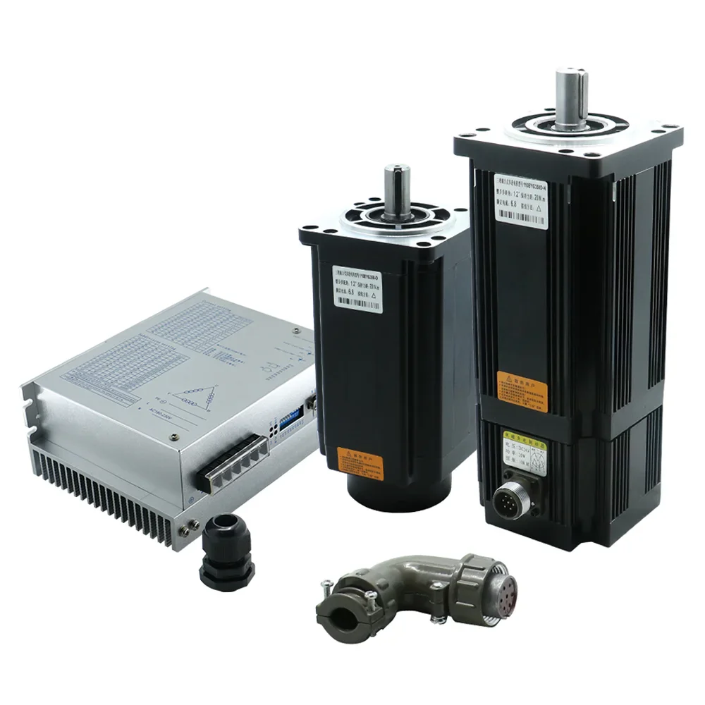 HLTNC 130BYG350D Nema52 50Nm 3상 브레이크 스테퍼 모터 Nema52 및 HB3722MA 드라이버 키트 (CNC 라우터, 선반, 밀링 머신용)