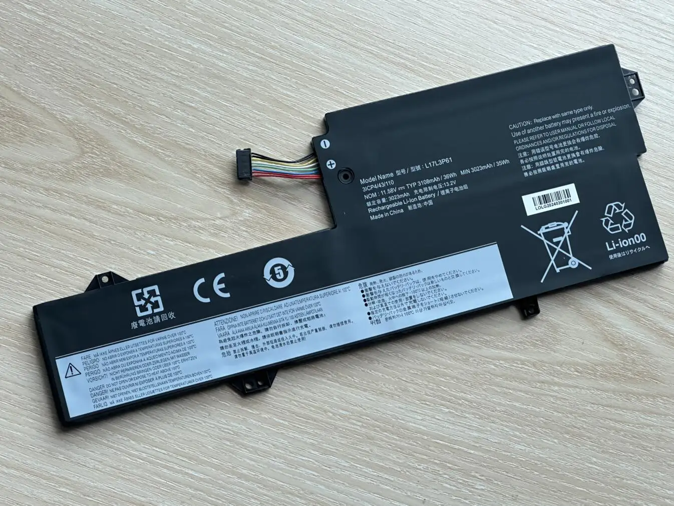 Bateria do Portátil para Lenovo Ideapad 320s13ikb Ioga 720-12ikb Xiaoxin 7000-13 L17l3p61 L17c3p61 L17m3p61 - Imagem 5