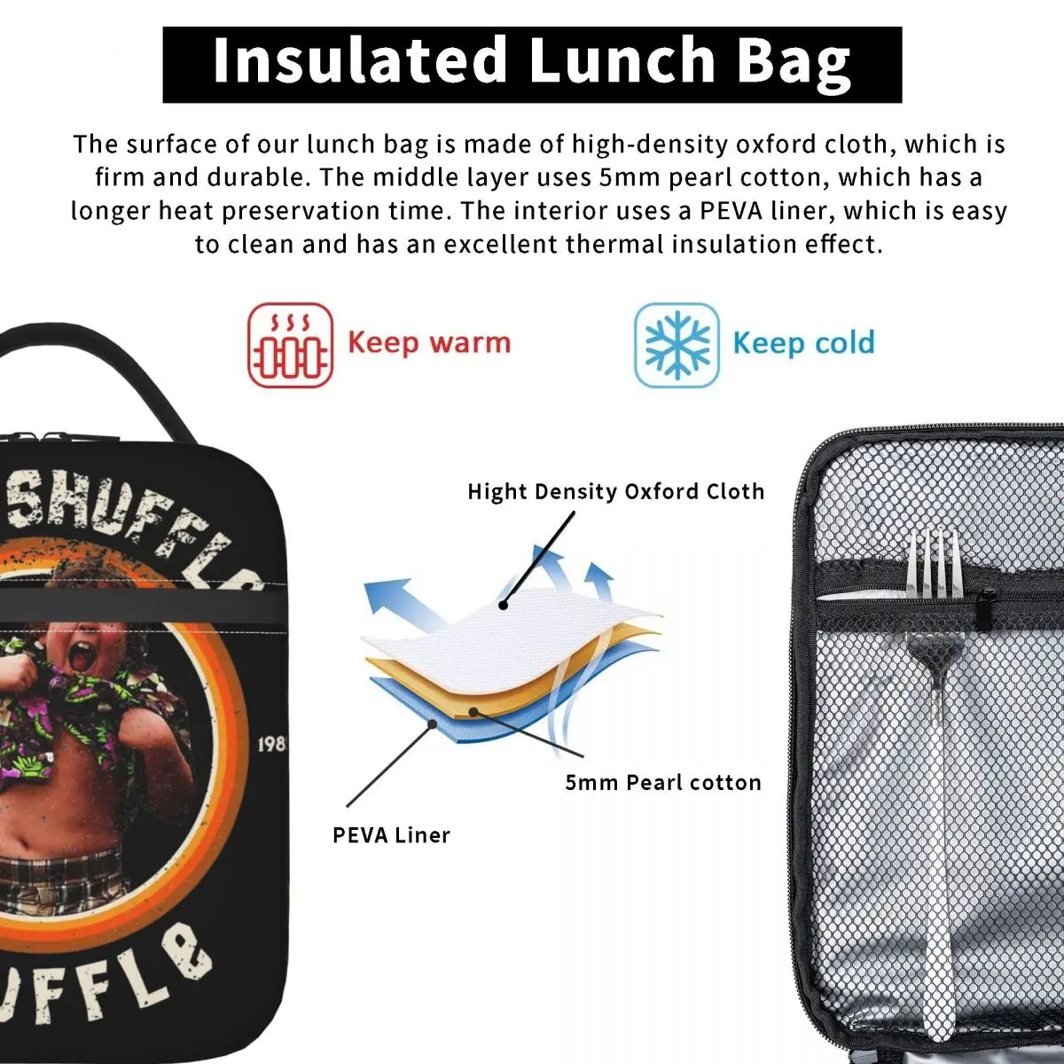 Insulated Lunch Tote Bag The Goonies Comedy Movie Merch Food Box New Cooler Thermal Lunch Box For Work