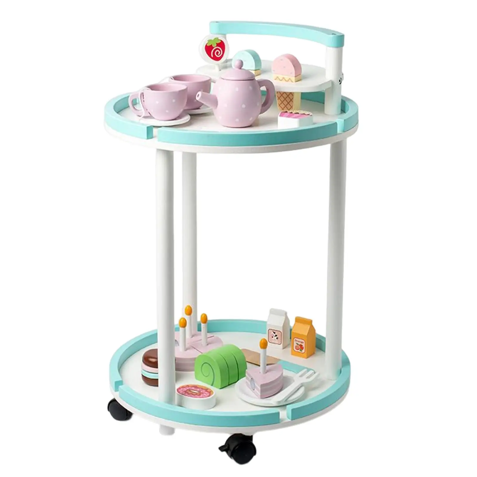

Afternoon Tea Trolley Toy Cognition Toys Educational for Birthday Girls Boys