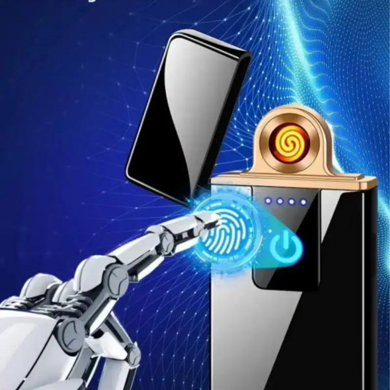 BBQ Lighter Electric Arc Igniter Portable USB Electric Windproof Plastic Lighters Rechargeable Touch Sensor Cigarette Accessories For Men's Gift