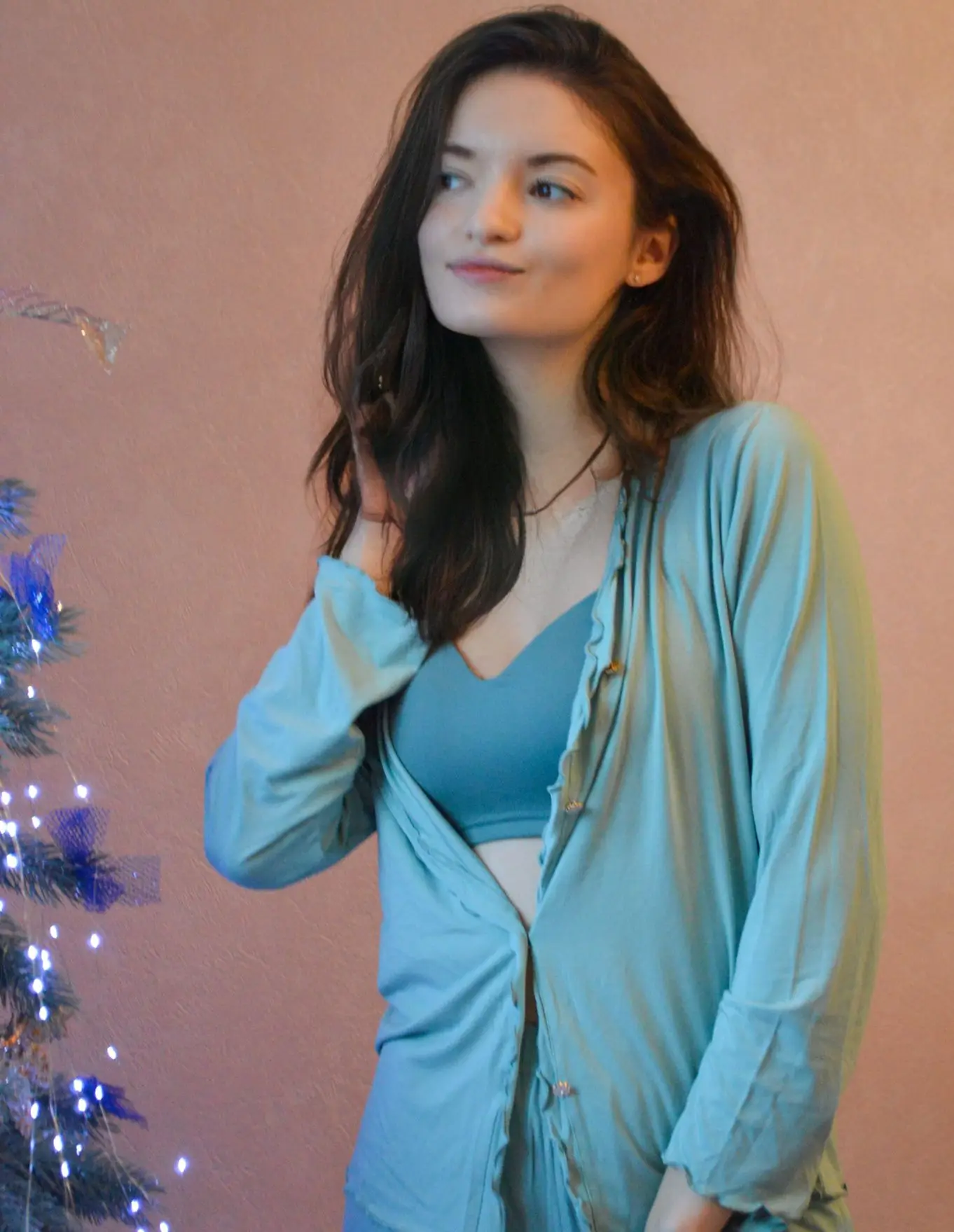 

Одежда для сна Женская Осенняя Домашняя одежда с длинным рукавом зимняя Пижама женский домашний женский пижамный комплект штаны однотонная одежда для сна