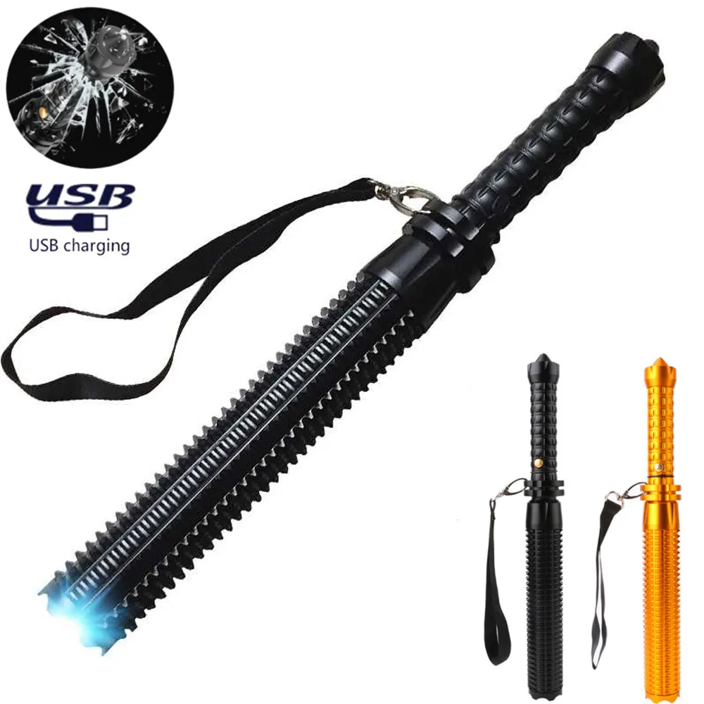 Portable Hunting Patrol Police LED Flashlight 18650 Battery Zoom Torch Emergency Self Defense XML L2 Baseball Lamps | Освещение