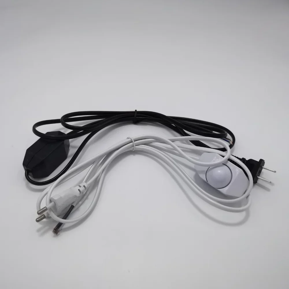 1.8M EU/US Plug 220V Electricity Wire LED Dimmer Switch Cable Light Modulator Lamp Line Dimmer Controller for Table Lamp