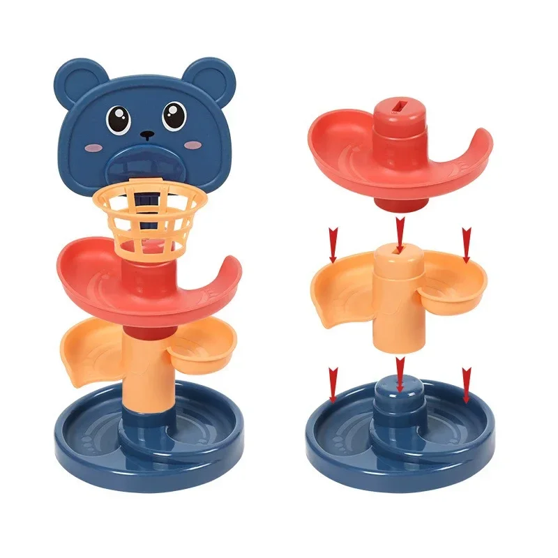 Baby Educational Fun Track Slide Ball Baby Rolling Ball Early Education Stacking Turn Toy Tower Toddler Gifts For Children Kids