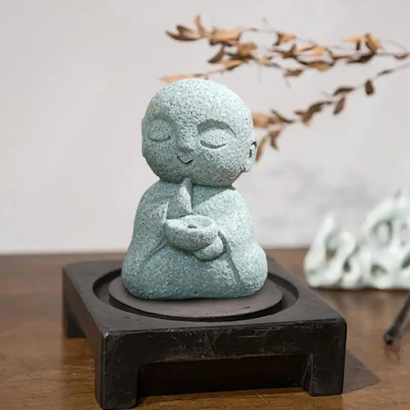 Buddha Aquarium Ornament Decoration Small Monk Statues Creative Desktop Ornaments For Miniature