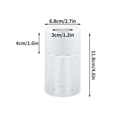 Transparent Self - Watering Hydroponic Flower Pot with Double - Layer Design and Cotton Rope System (White 6.8cm)