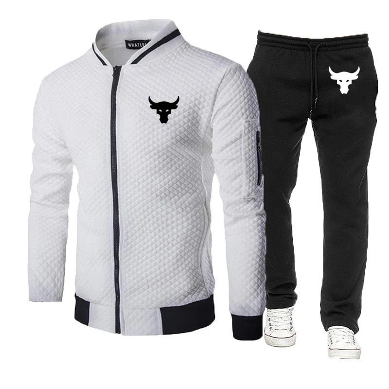Mens Sportswear Jacket Sweatpants Set Autumn Spring