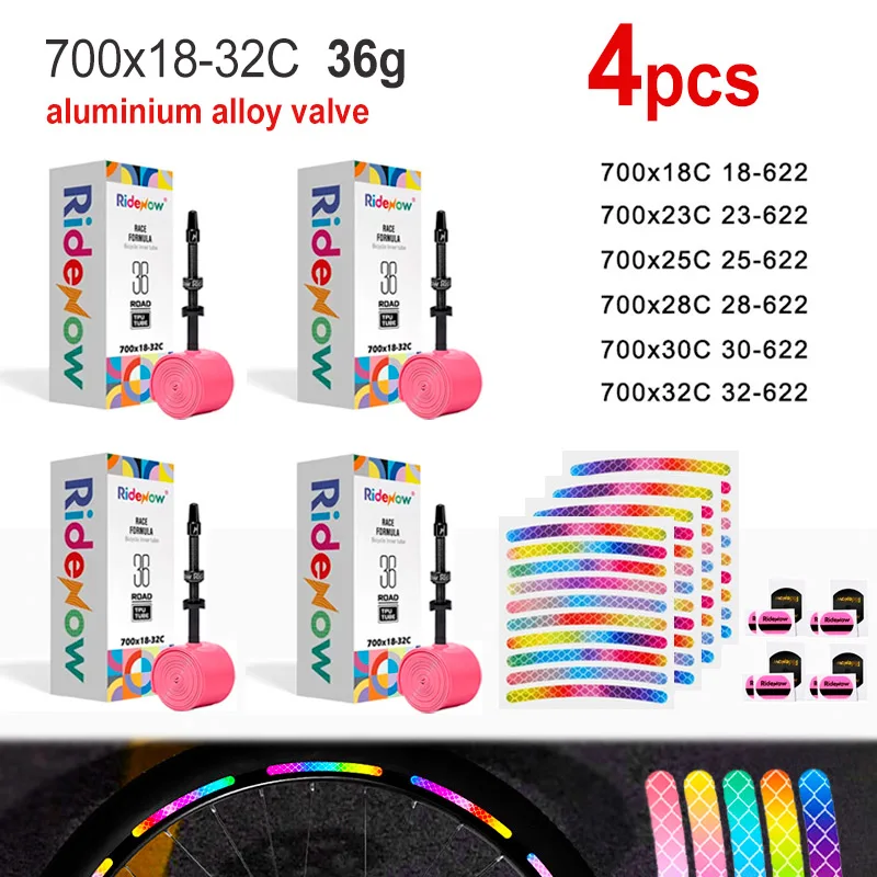 High-Performance Road Bike Inner Tube with Reflective Wheel Rim Sticker and Presta Valve