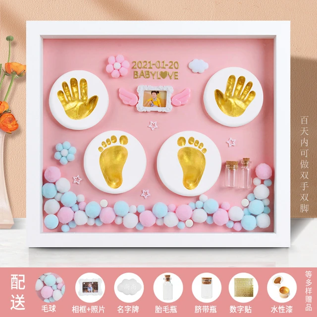 Baby Footprint Babies Hand Foot Imprint Kit Casting Toys Print Baby  Handprint Newborn Souvenir Air Drying Soft Clay Accessories - AliExpress